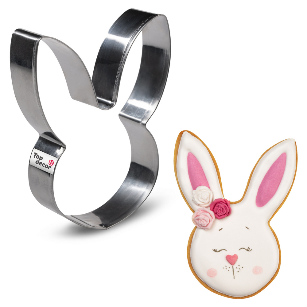 Вырубка для печенья КРОЛИК голова 108х78мм, металл tp85065