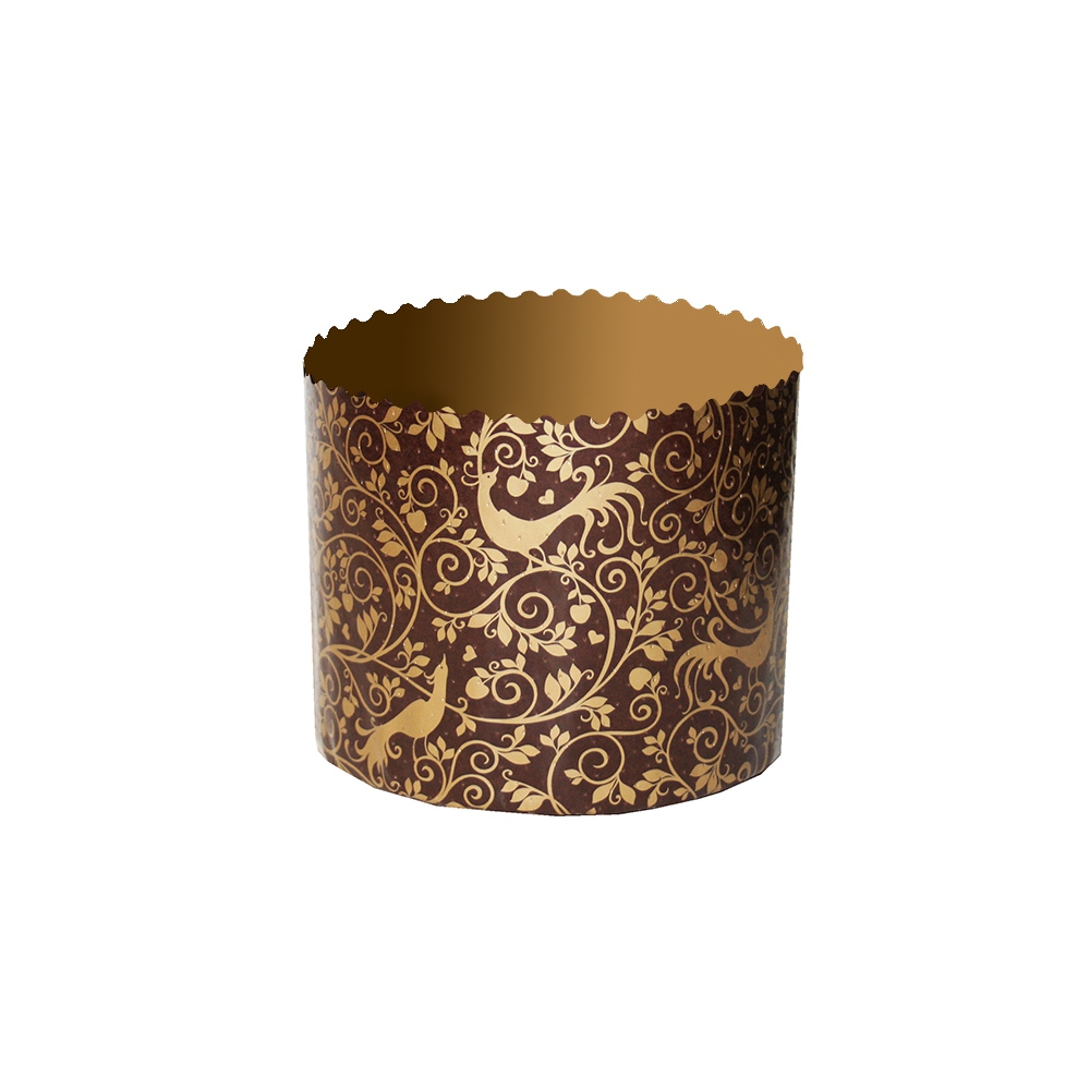 Форма бумажная для кулича 70/60мм Райский Сад(2000шт) 100шт/туба