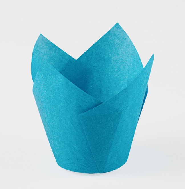 Форма бумаж.ТЮЛЬПАН 150/50 синяя (короб 3200 шт.)  200 шт/туба 60098