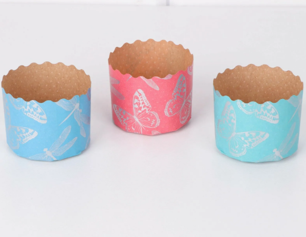 Форма бумажные БАБОЧКИ И СТРЕКОЗЫ d70хh85мм (2400шт) 120шт/туба