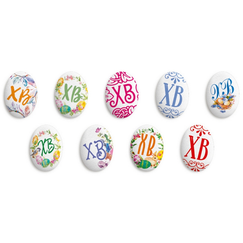 Сахарные фигурки Медальоны Микс ХВ, 35х25мм 63шт  tp77909