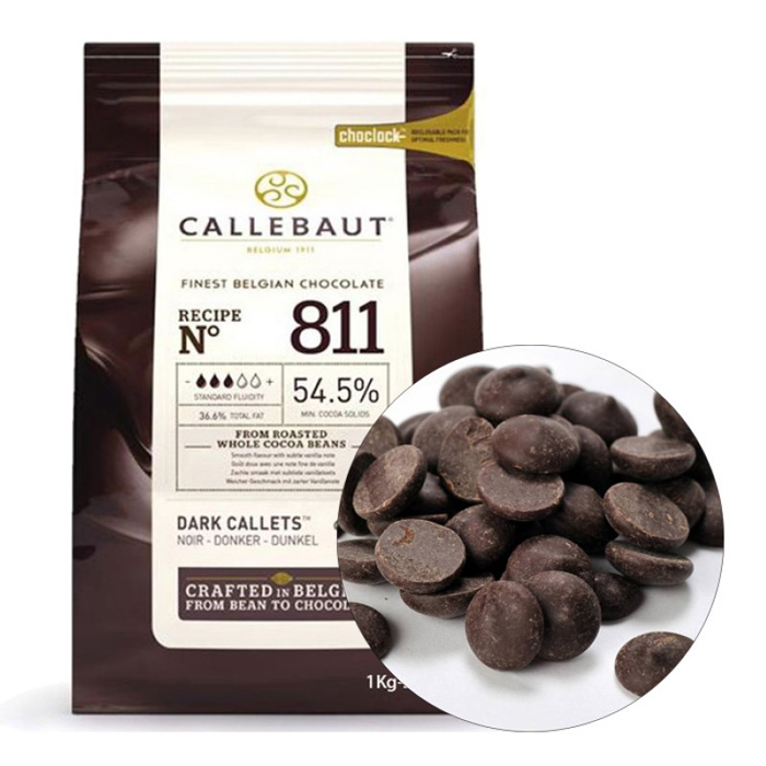 Шоколад темный Каллеты Callebaut Belgian Chocolate 5кг/шт 811NV-W86