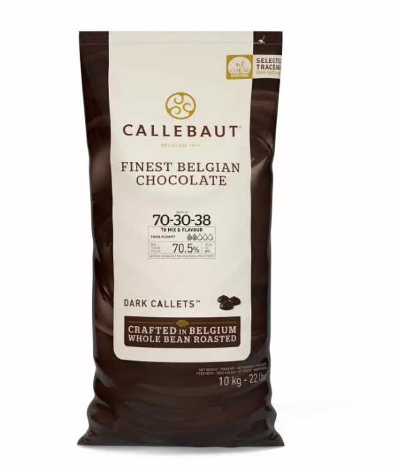Горький шоколад Callebaut 70,5% каллеты 10кг/шт. 70-30-38NV-595