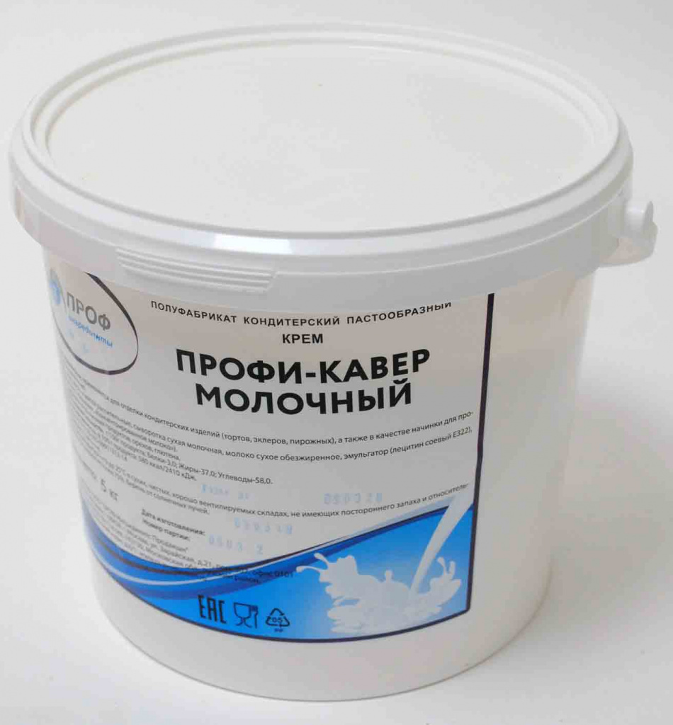 Крем пастообразный п/ф конд. "Профи-Кавер Молочный" (ведро 5 кг)