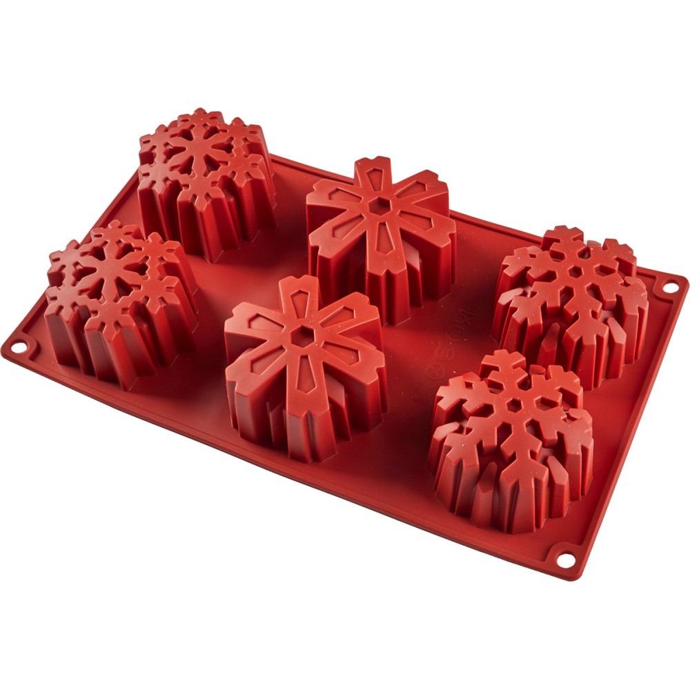 Форма силик.Снежинки  6фиг d75xh40мм 29118