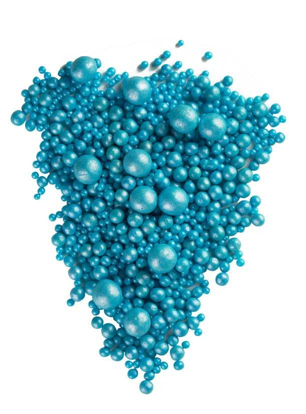 Драже зерновое взорванные зерна риса в кондитерской глазури "жемчуг голубой микс" №104