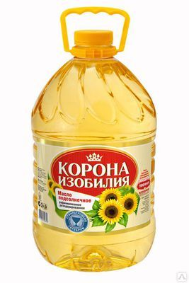 Масло подсолнечное рафинированное вымороженное Корона изобилия (5л) 4шт/кор