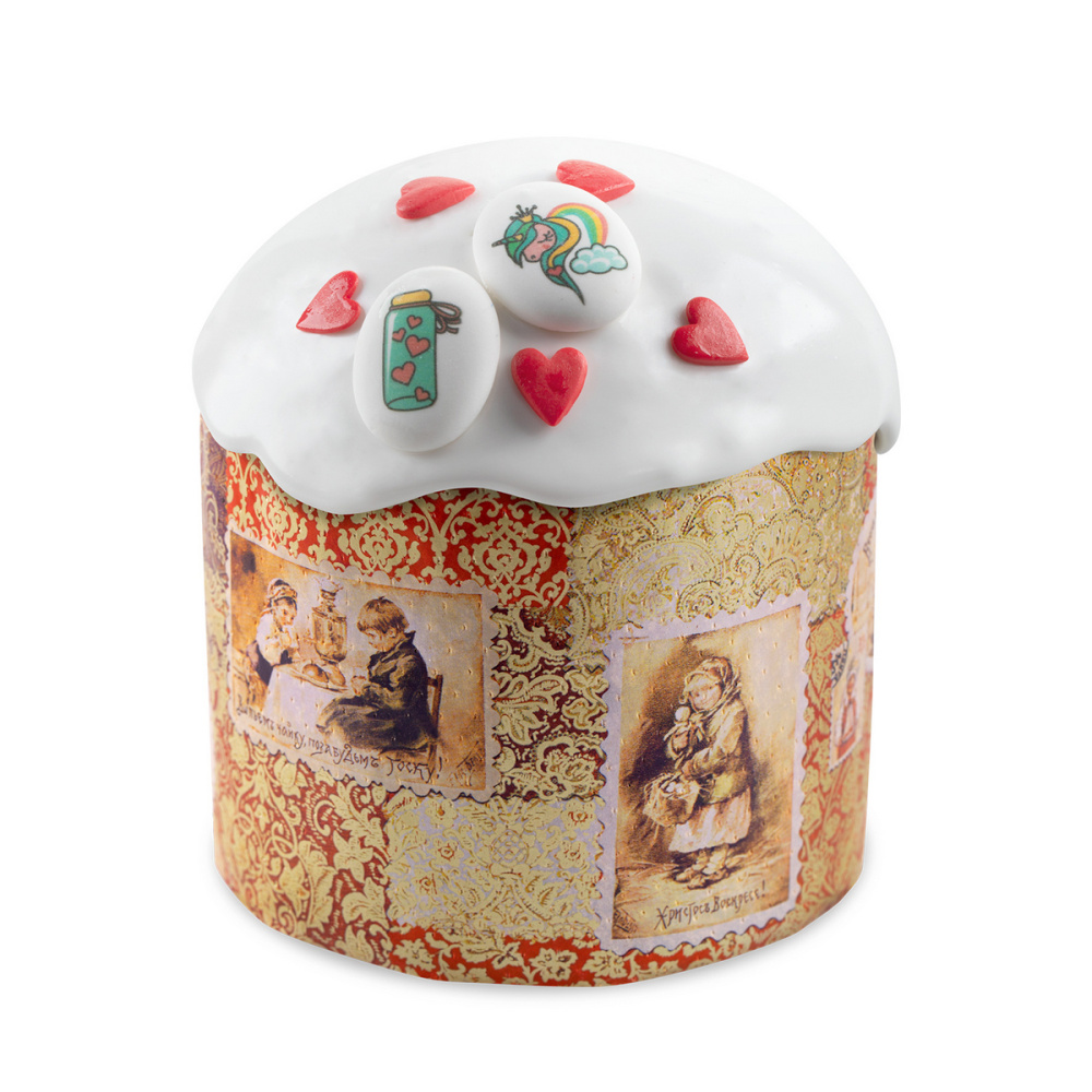 Форма бум.для кулича 60/45мм Ретро (4000шт) 134шт/туба