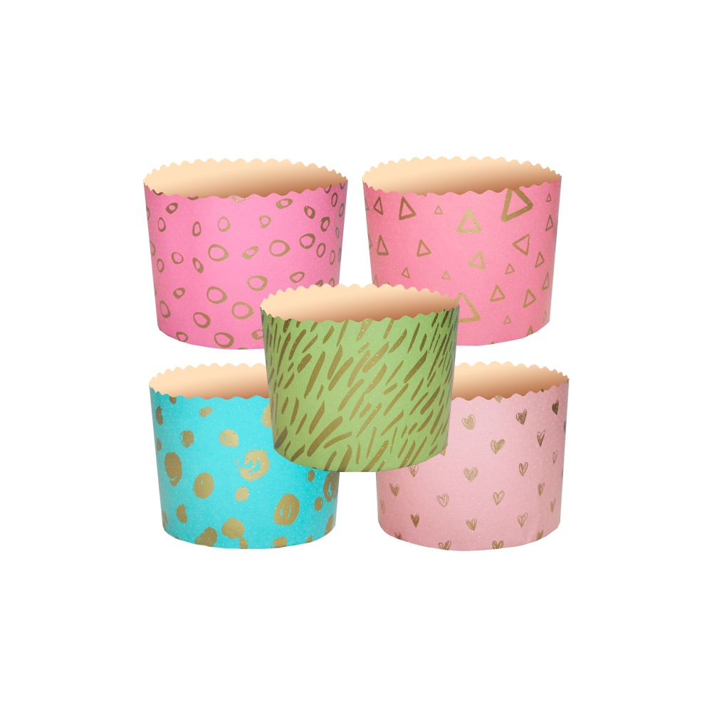 Форма бумаж.КУЛИЧ 110/85мм Пастель микс (1900шт) 136шт/туба