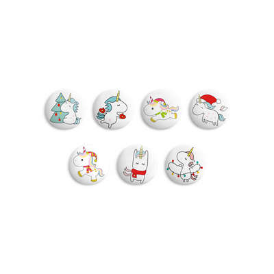 Сахарные фигурки Зимние Единорожки, d27мм 275шт tp61502