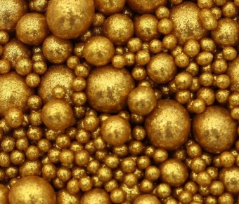 Драже зерновое в цветной кондитерской глазури "Блеск" (золото) №744