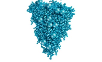 Драже зерновое взорванные зерна риса в кондитерской глазури Жемчуг голубой 12-13мм №208 6х1,5кг